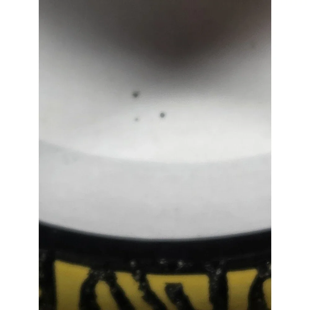 VTG W German Pottery Vase Fat Lava MCM Yellow Black 12cm possib Dumler & B As-Is
